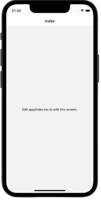 Écran de bienvenue d’une application React Native avec Expo